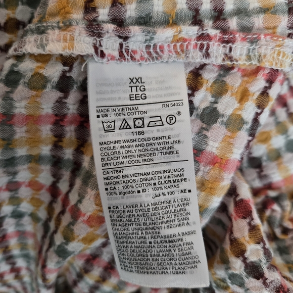 Old Navy Plaid Ruffle Blouse XXL - Picture 6 of 6